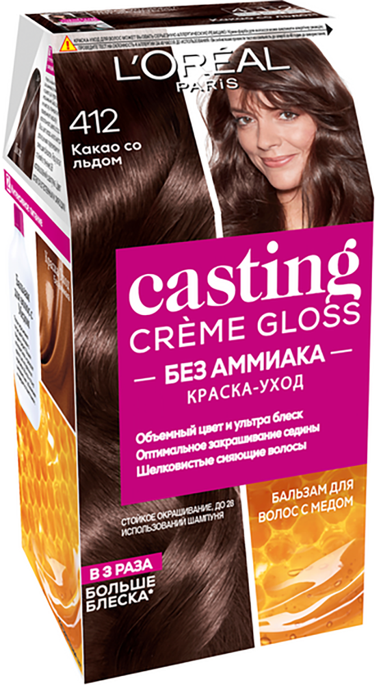 L'Oreal Краска для волос Castinc Crème Closs 412 какао со льдом 