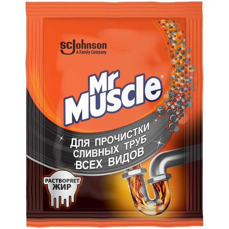 Средство для прочистки труб 70г Mr Muscle "Крот"