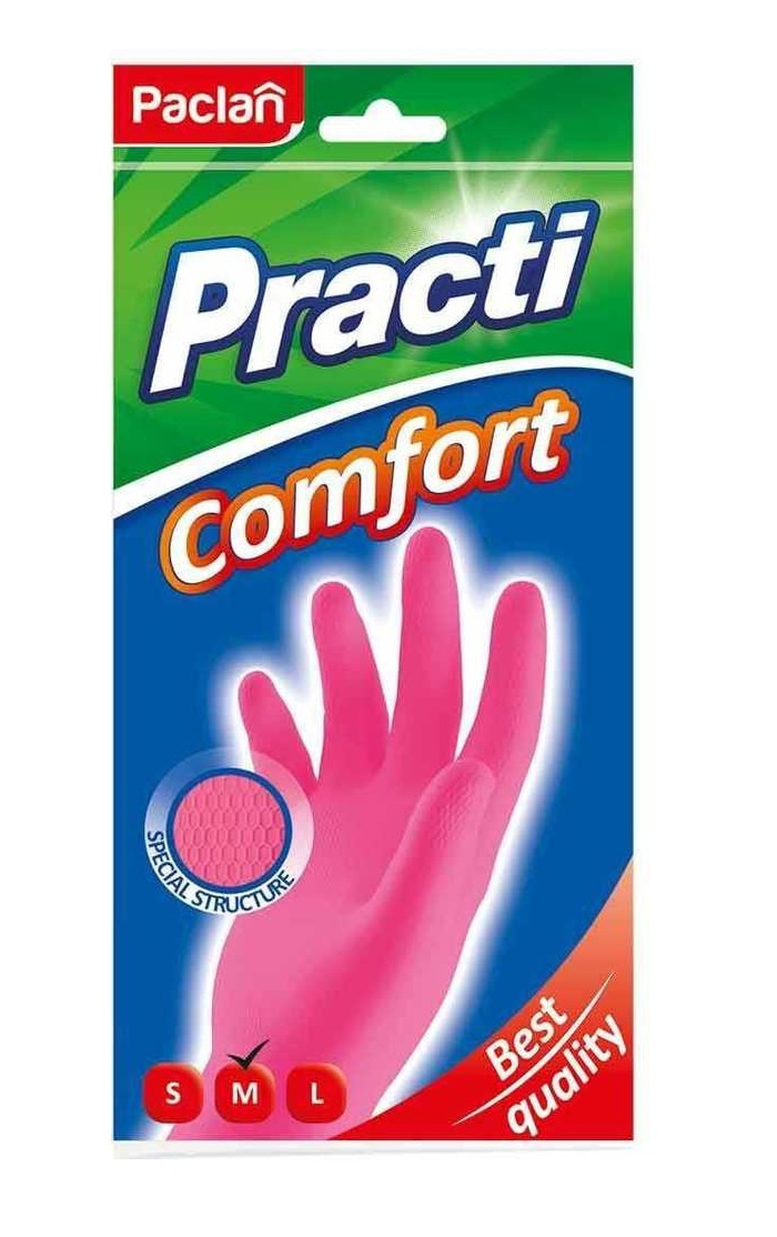 Paclan Practi перчатки Comfort розовые M