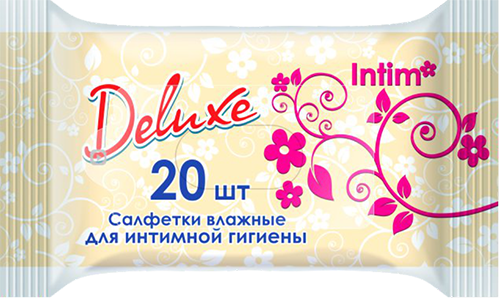 ТМ Deluxe влажная салфетка (20шт) для интимной гигиены /40шт/ Р294