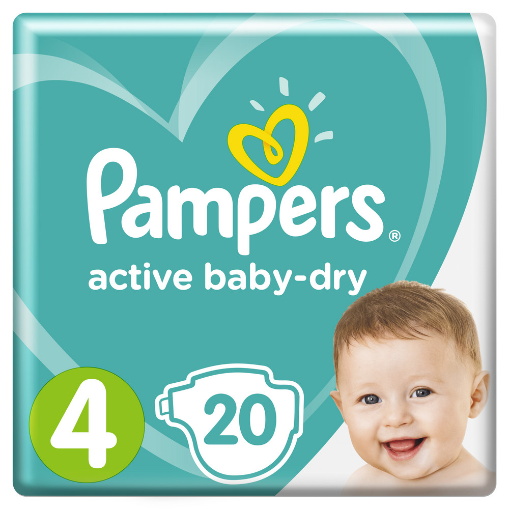 Pampers Подгузники Active Baby 4 (7-18кг) 20шт