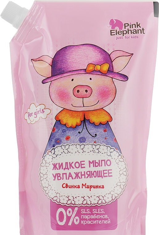 Pink Elephant Жидкое мыло увлажняющее дой- пак"Свинка Маринка", 500 мл