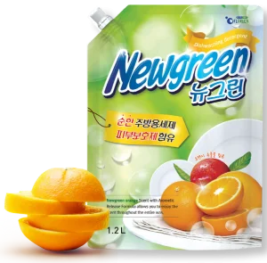 New Green Dishwashing Detergent (Orange) Средство для мытья посуды (Апельсин) мягк.уп 1.2 кг