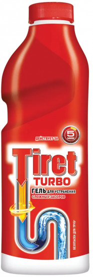 Средство Tiret Turbo для чистки слив труб 500мл