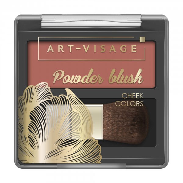 Art-Visage Румяна компактные с кисточкой Powder Blush 304