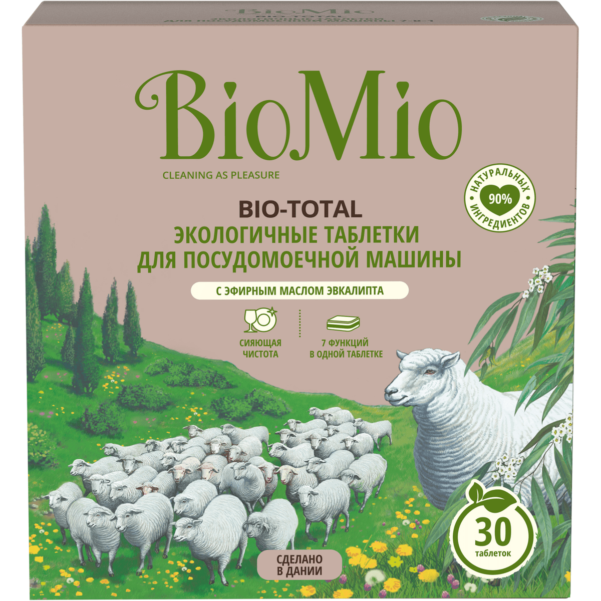 Таблетки BМ.Bio  (30*20гр)*12 для посудомоечных машин с эфирными маслами эвкалипта
