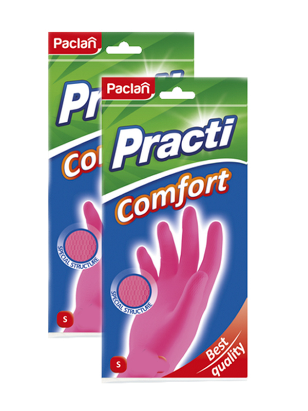 Paclan Practi перчатки Comfort розовые S