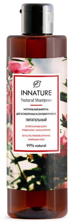 INNATURE Натуральный шампунь для ослабленных и секущихся волос "Питательный" (250 мл)