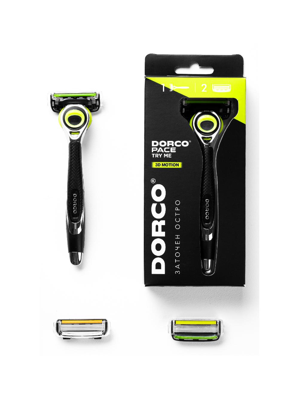 DORCO Бритва Try me 3D Motion + 2 кассеты 