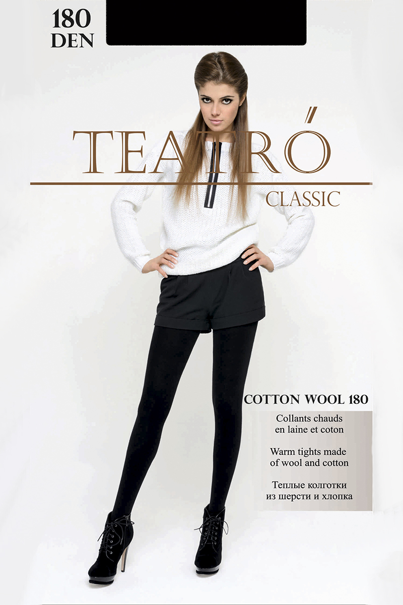 Teatro otton Wool 180, колготки (nero, 2)