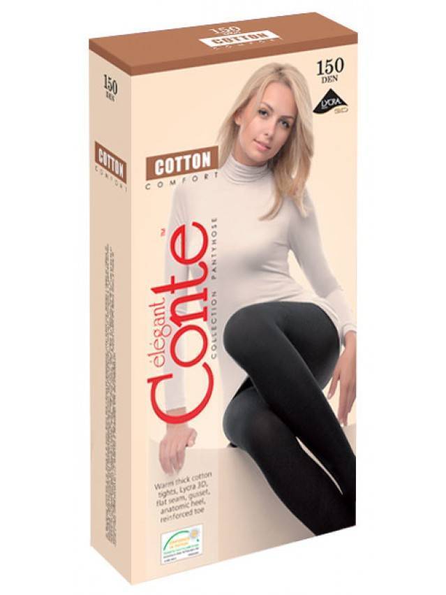 Conte Колготки хлопковые COTTON 150 nero 6