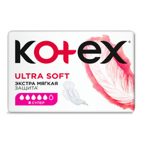 Kotex прокладки Ультра Soft Super Pads 8*16
