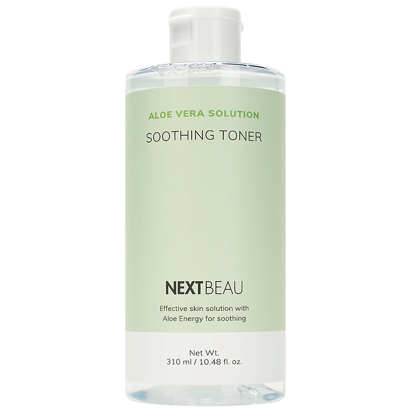 NEXTBEAU ALOE VERA SOLUTION Soothing Toner Тонер для лица с Алоэ Вера 310 мл