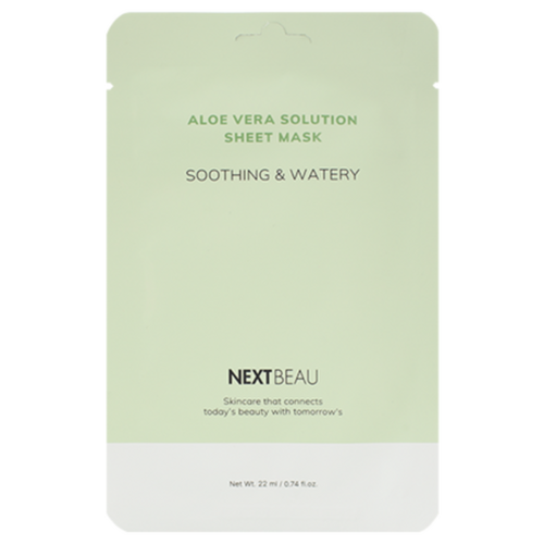 NEXTBEAU ALOE SOLUTION Soothing&Watery Mask Маска тканевая Алоэ 22 мл