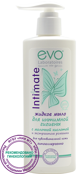 EVO Жидкое мыло для интимной гигиены для чувствительной кожи, 200 мл