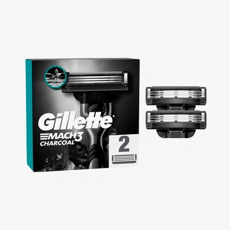 GILLETTE MACH3 Charcoal Cменные кассеты для бритья 2шт