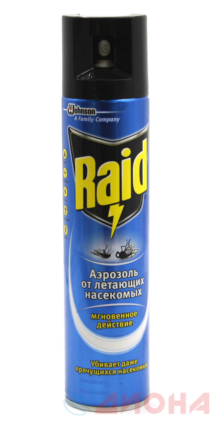 Raid Средства против насекомых аэрозоль от мух и комаров