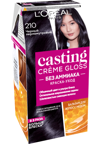 L'Oreal Краска для волос Castinc Crème Closs 210 черный перламутровый