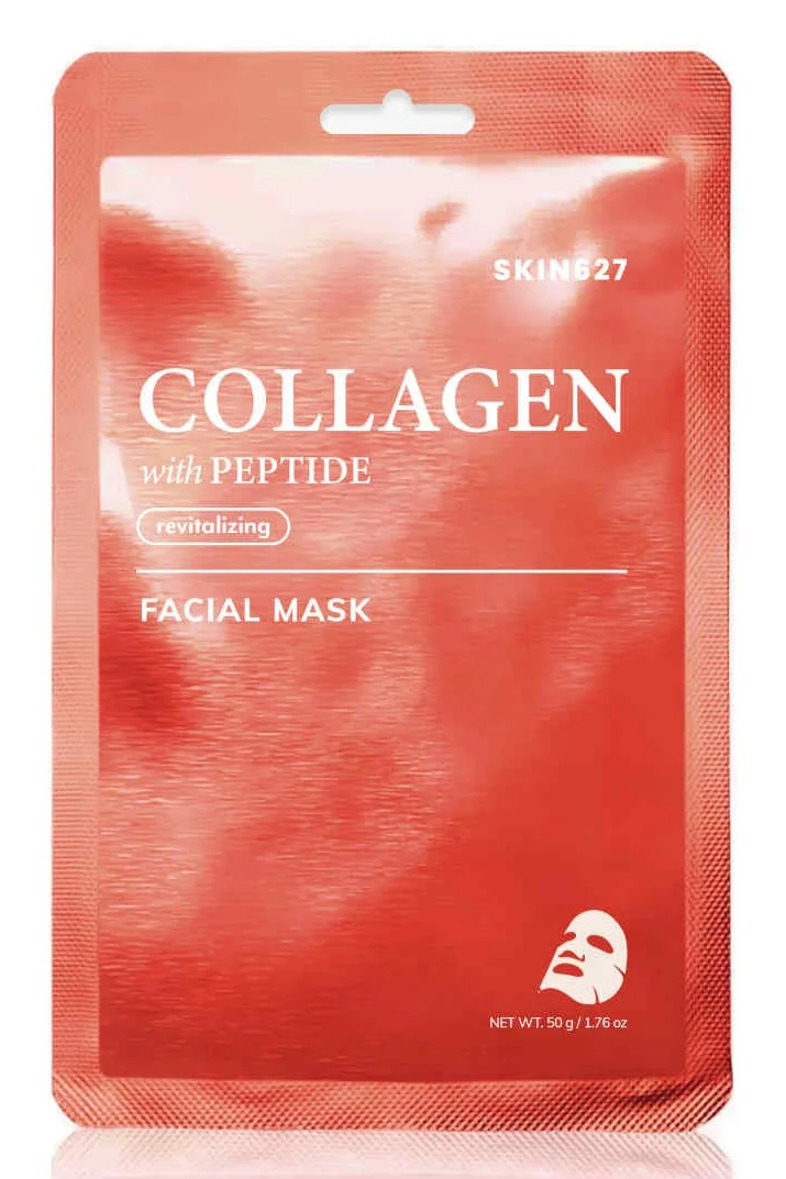 SKIN627 Маска тканевая для лица COLLAGEN with PEPTIDE SHEET MASK Коллаген и Пептид