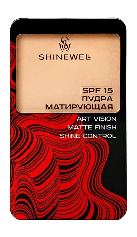 Shinewell Пудра Powder Art vision SPF 15, тон 02