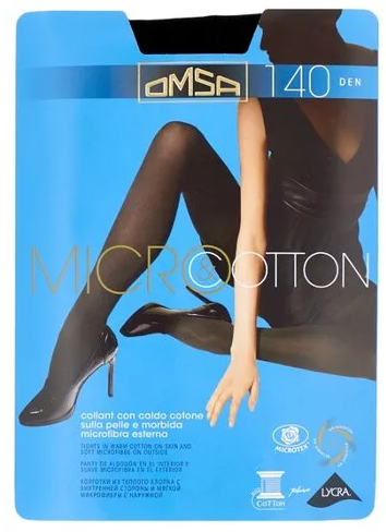 Omsa Колготки Microcotton 140 Omsa Nero 3