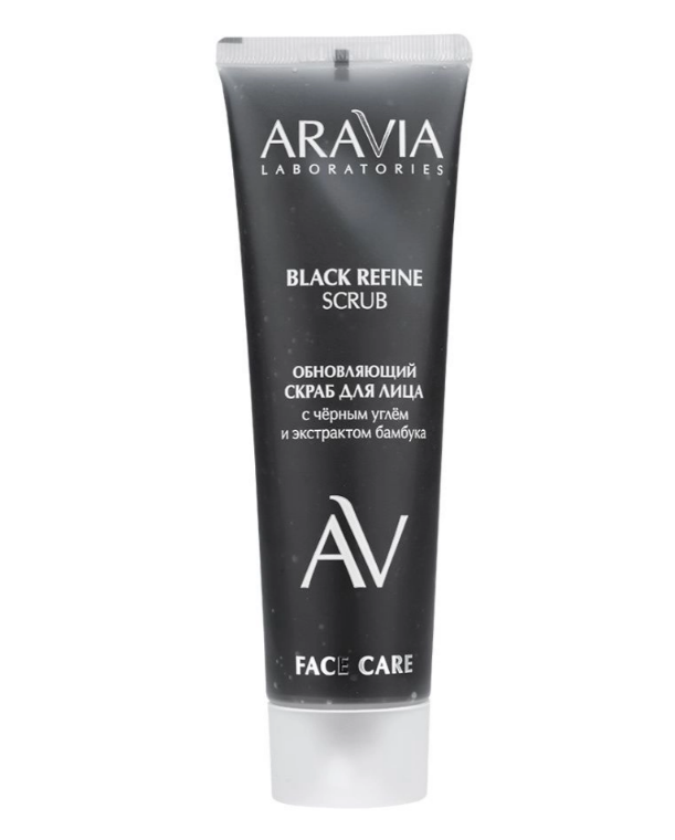 ARAVIA Laboratories Скраб для лица обновляющий с черным углём и экстрактом бамбука 100 мл