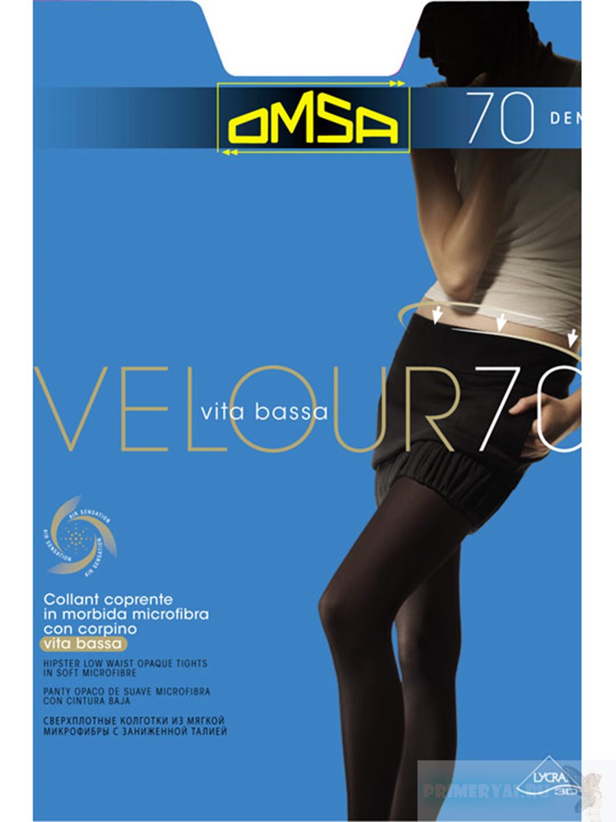 Omsa Колготки Velour Vita Bassa 70 Nero 2