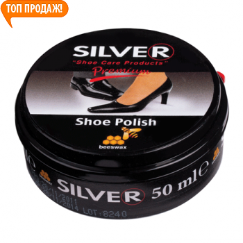 Silver Крем-блеск для обуви ШАЙБА Черный 50 мл