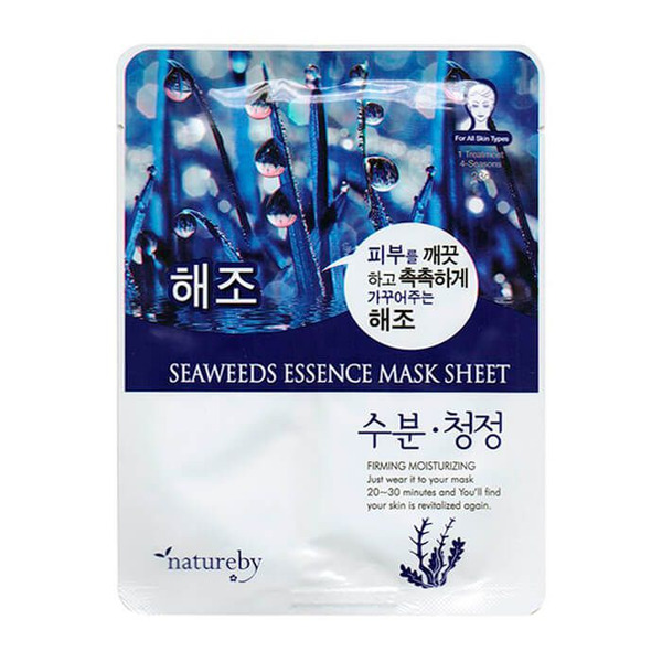 Natureby Маска для лица тканевая с экстрактом морских водрослей Seaweeds Essence Mask Sheet, 23г