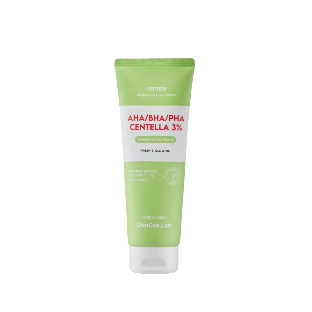 Shincos Lab AHA/BHA/PHA Centella 3% Face Scrub Скраб для лица Кислоты и Центелла 150 мл