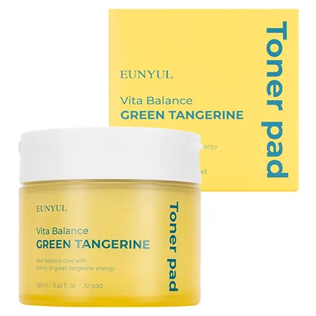 Eunyul Vita Balance Green Tangerine Toner Pad Тонер-пэды для лица зеленый мандарин 190 мл/70 шт