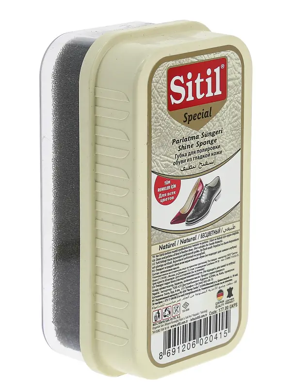 Sitil Shine Sponge губка для полировки обуви из гладкой кожи, бесцветный