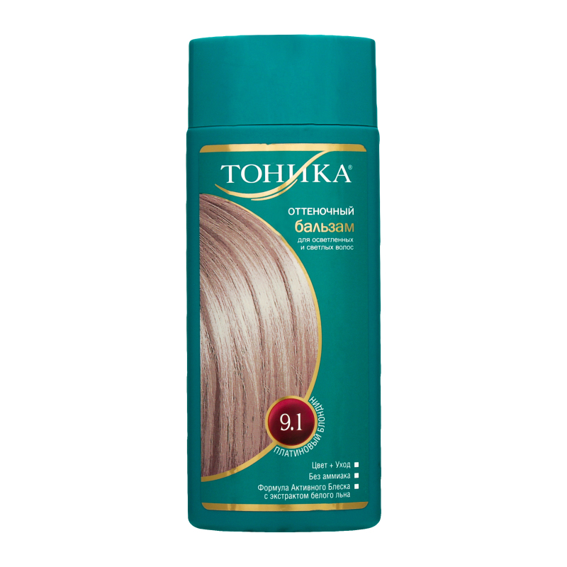 Оттеночный бальзам для волос Тоника 9.1 Платин.Блондин 150мл топ МСС