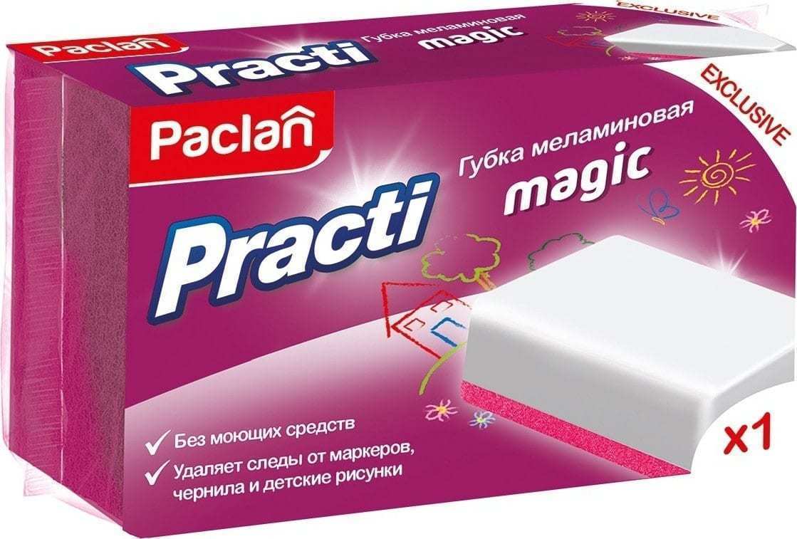 ***Paclan Practi губка меламиновая Magic, 1 шт