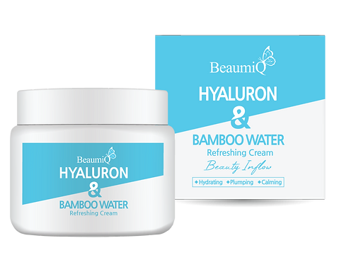 BeaumiQ Cream Refreshing Hyaluron&Bamboo Water Крем для лица с гиалуроном и бамбуковой водой 100 мл