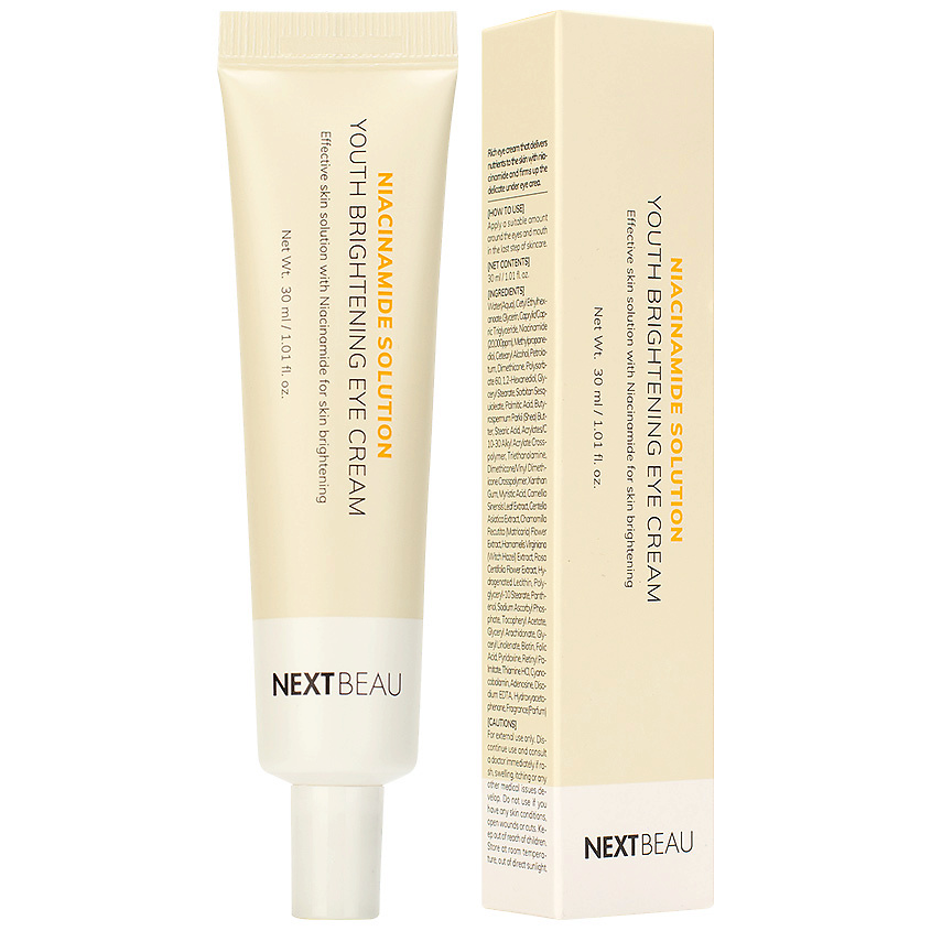 NEXTBEAU NIACINAMIDE SOLUTION Youth Brightening Eye Cream Крем вокруг глаз с Ниацинамидом 30 мл