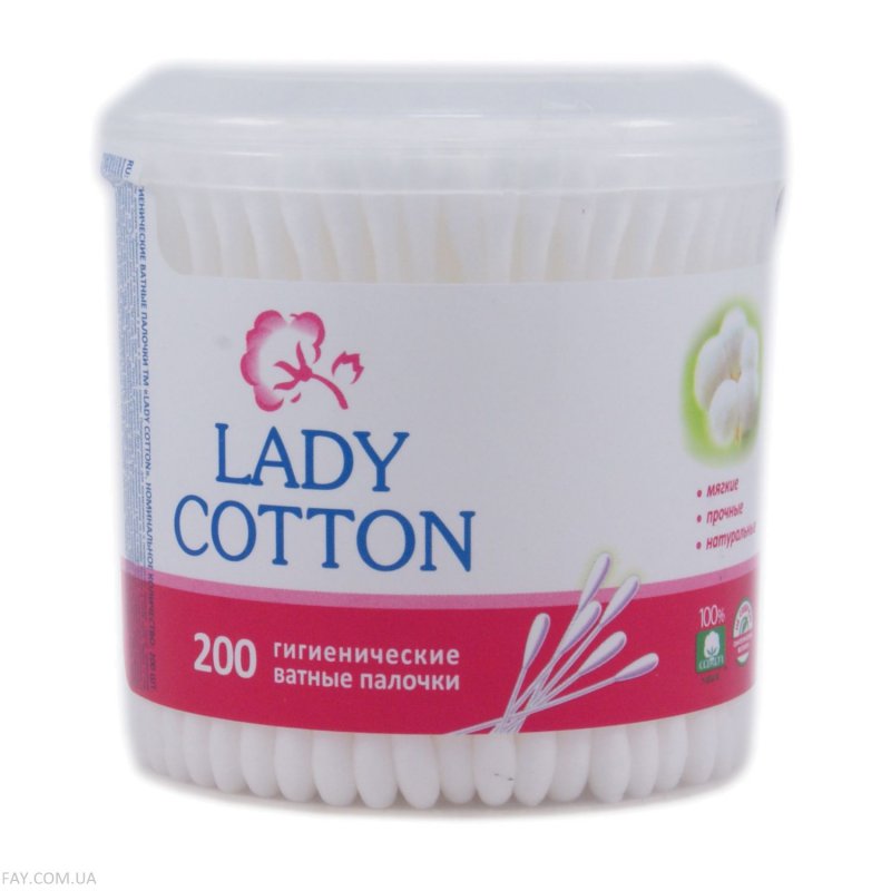 Lady Cotton Ватн.палочки пэт 200шт.(50шт/ящ)