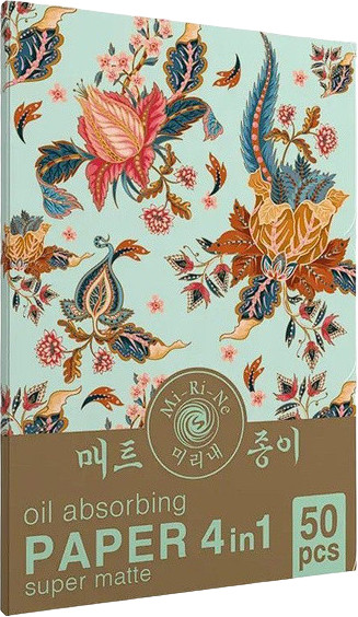 ***Mi-Ri-Ne Матирующие салфетки для лица 4 в 1 SUPER MATTE, 5 г/50 шт. (Hanscos Co.,Ltd.)