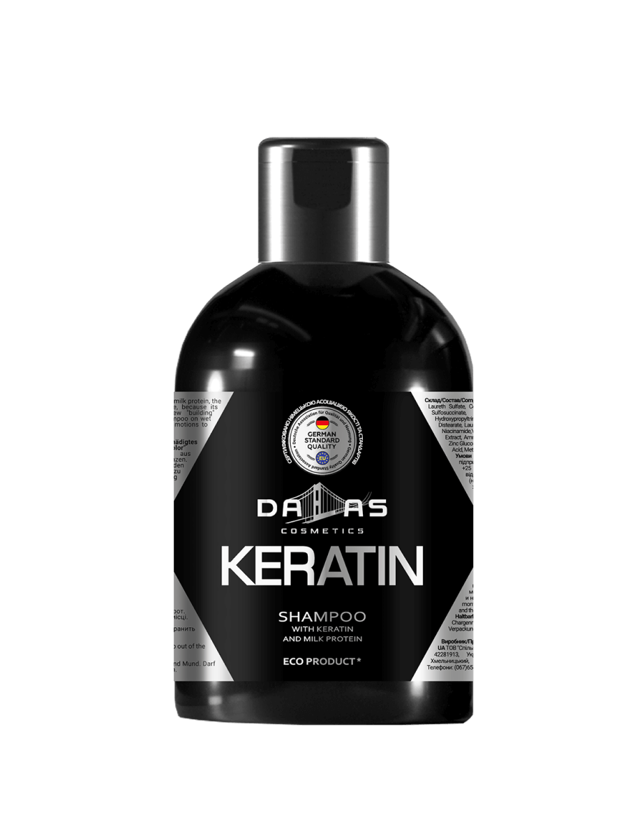 Dalas Шампунь с кератином и молочным протеином "Dalas Keratin ", 1000 г