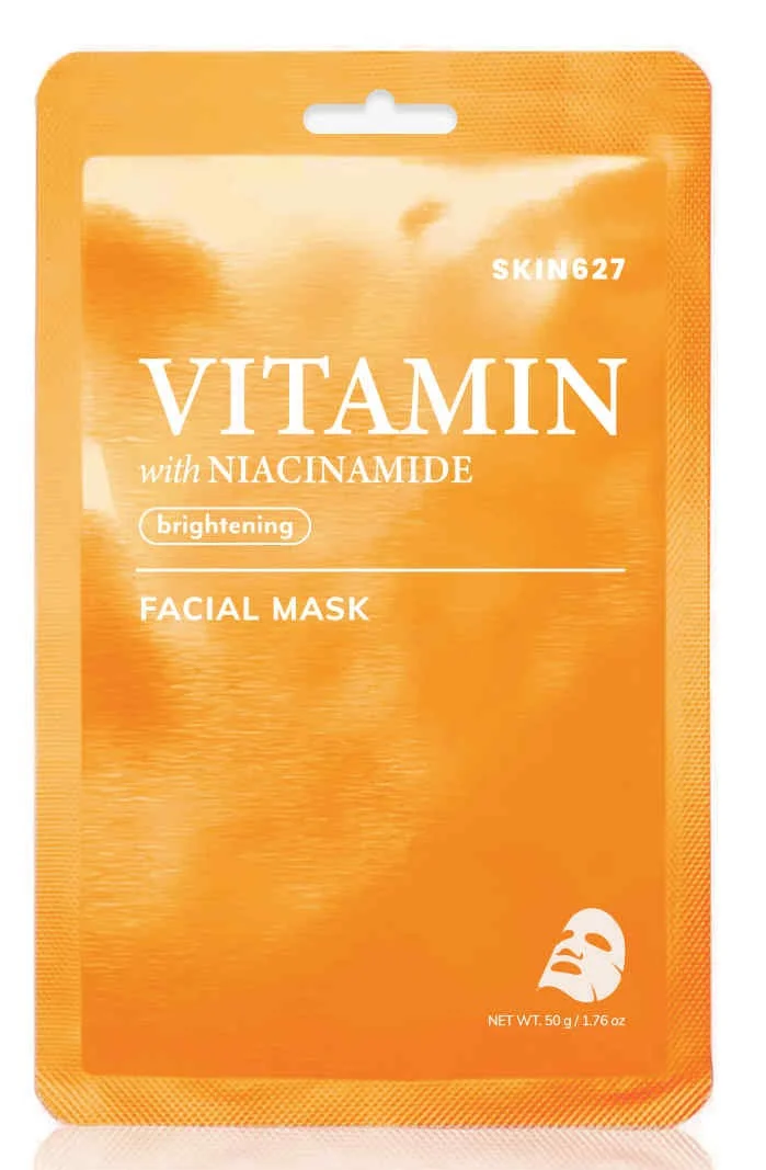 SKIN627 Маска тканевая для лица VITAMIN with NIACINAMIDE SHEET MASK Витамин и Ниацинамид