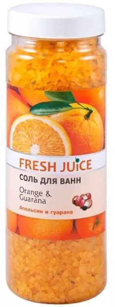 Fresh Juice  Соль  для ванн  ORANGE&GUARANA  антицеллюлитная 700г