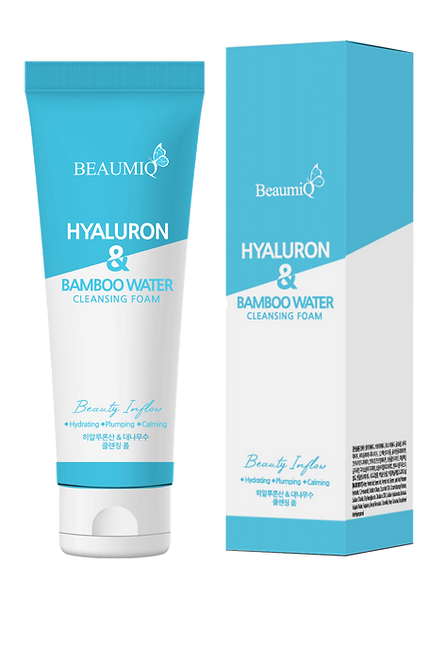 BeaumiQ Пенка для умывания Beauty Inflow HyaluronicAcid&BambooWater Гиалурон и Бамбуковая вода 120мл