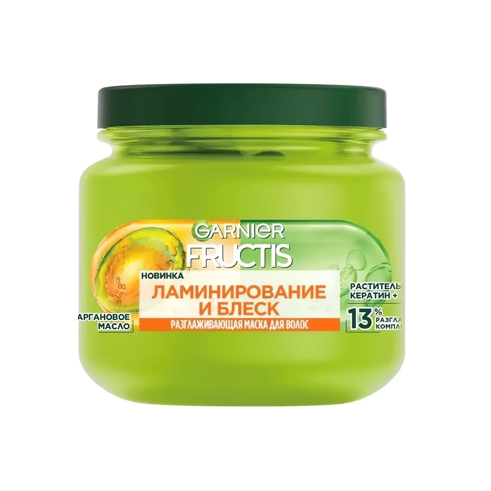 Garnier Fructis Ламинирование и Блеск Маска д/волос 320мл