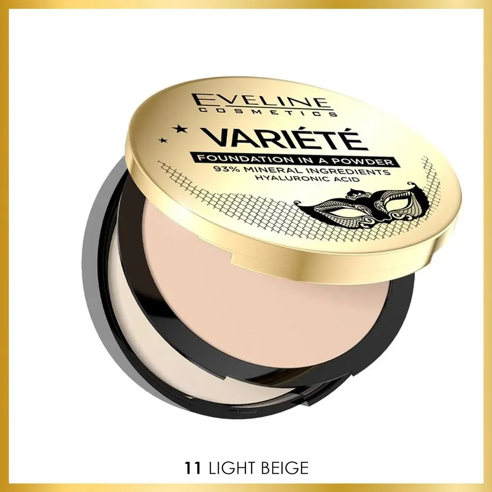 МИНЕРАЛЬНАЯ КОМПАКТНАЯ ПУДРА ДЛЯ ЛИЦА № 11 LIGHT BEIGE серии VARIETE