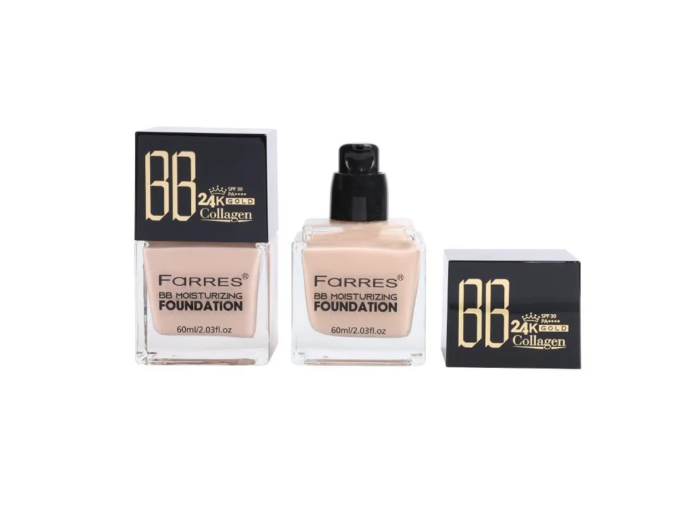 Farres 4056-101 Тональный крем/консилер "BB 24k Gold Collagen" ФЛАКОН XXL 60 МЛ (слоновая кость) (*1