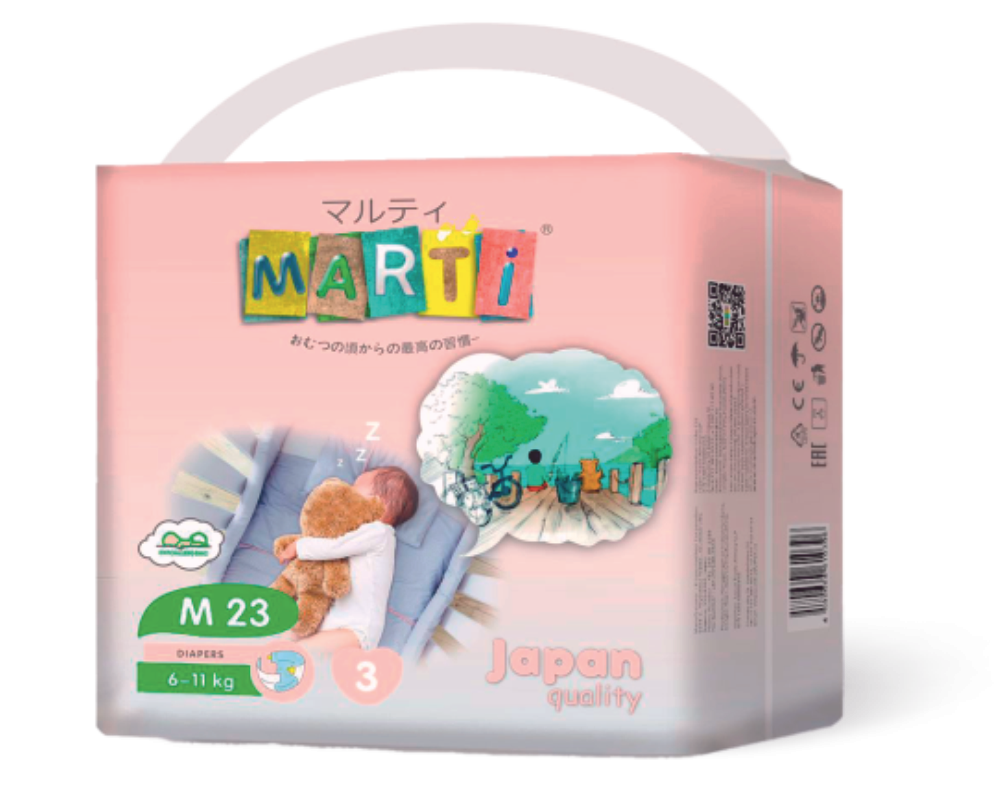 Marti Подгузники M23( 6-11кг)