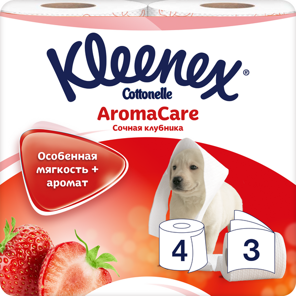 Туалетная бумага Kleenex ВТ 155sc 4*10 Strawberry