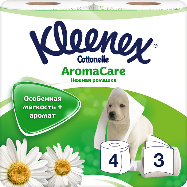 Kleenex Туалетная бумага ВТ 155sc 4*10 Chamomile