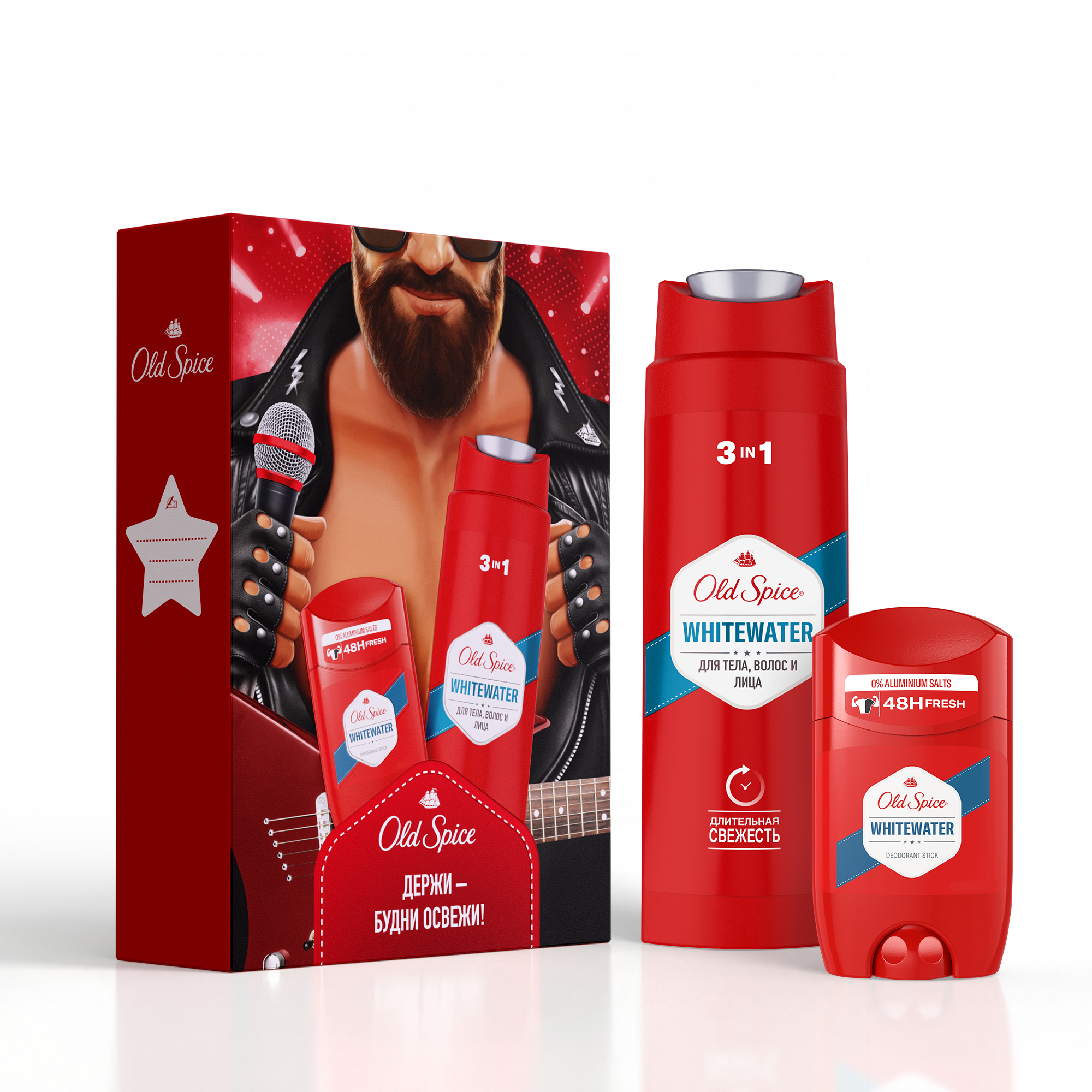 ПН OLD SPICE Твердый дезодорант Whitewater 50мл+Гель для душа Whitewater 250мл