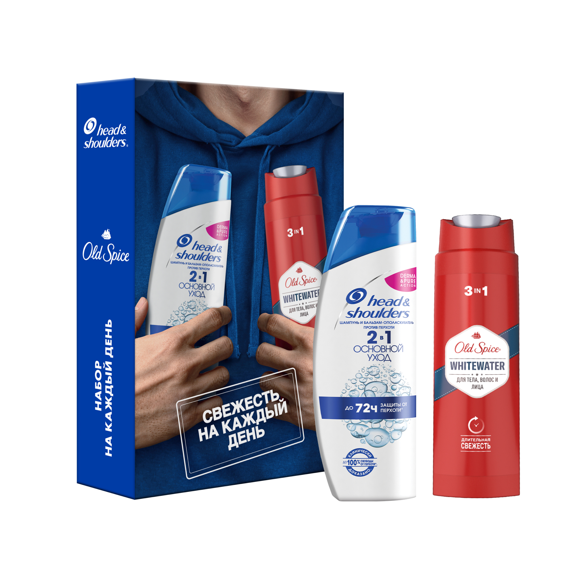 ПН HEAD & SHOULDERS Шмп и блз п/перх 2в1 Основ уход 200мл+OLD SPICE Гель д/душа Whitewater 250мл